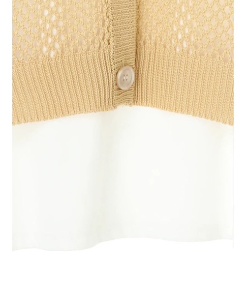 earth music&ecology（アースミュージックアンドエコロジー）の「SET2点ショートメッシュカーディガン+タンクトップ ＊（カーディガン/ボレロ・レディース・イエロー/その他8/ベージュ・FREE）」の19枚目の写真