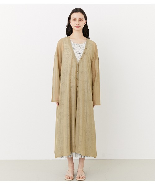 rienda(リエンダ)の「シースルーVネックロングニットカーディガン(カーディガン/ボレロ・レディース・ブラック/ライトグリーン/ライトベージュ・FREE)」の22枚目の写真