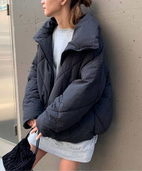 RASVOA（ラスボア）の「ダイヤキルトＢＩＧジャケット（ダウンジャケット/コート・レディース・ブラック/アイボリー/カーキ・FREE）」の17枚目の写真