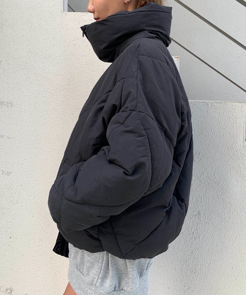 RASVOA（ラスボア）の「ダイヤキルトＢＩＧジャケット（ダウンジャケット/コート・レディース・ブラック/アイボリー/カーキ・FREE）」の10枚目の写真