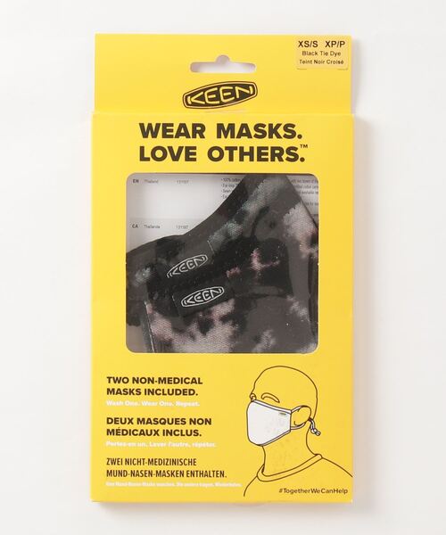 KEEN（キーン）の「【KEEN】キーン TOGETHER MASK TIE DYE（マスク・メンズ・レインボー/ブルー系その他/ブラック系その他・SMALL/LARGE）」の2枚目の写真