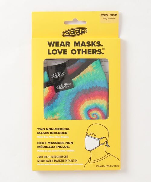 KEEN（キーン）の「【KEEN】キーン TOGETHER MASK TIE DYE（マスク・メンズ・レインボー/ブルー系その他/ブラック系その他・SMALL/LARGE）」の4枚目の写真