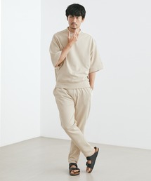 Loungewear tokyo | 【ラウンジウェアセットアップ】リラクシング半袖スウェット×テーパードダーツアンクルパンツ ワンマイルウェア(ルームウェア/パジャマ)