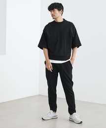 Loungewear tokyo | 【ラウンジウェアセットアップ】リラクシング半袖スウェット×テーパードダーツアンクルパンツ ワンマイルウェア(ルームウェア/パジャマ)
