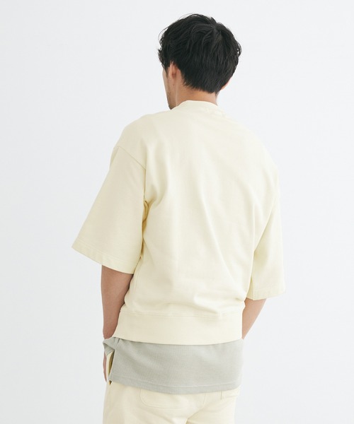 Loungewear tokyo（ラウンジウェアトウキョウ）の「【ラウンジウェアセットアップ】リラクシング半袖スウェット×テーパードダーツアンクルスウェットパンツ ワンマイルウェア（ルームウェア/パジャマ・メンズ・アイボリー/ブラック/グレイッシュベージュ/ネイビー/サックスブルー/ライトグレー・L/XL/M）」の10枚目の写真