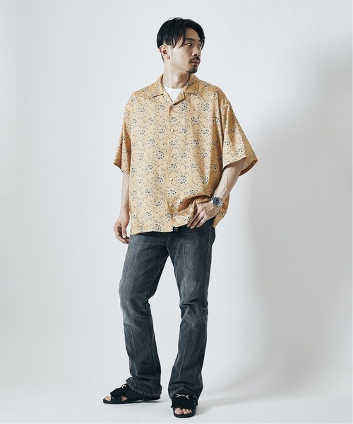 JOURNAL STANDARD(ジャーナルスタンダード)の「【Seterie Argenti】FLORETS オープンカラーショートスリーブシャツ(シャツ/ブラウス・メンズ・カーキ/ブラック/ネイビー/イエロー・MEDIUM/LARGE)」の6枚目の写真