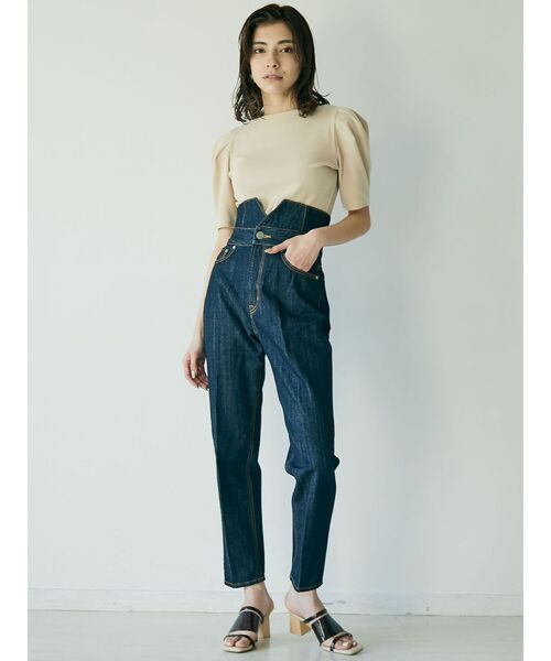 LAGUNAMOON（ラグナムーン）の「タックスリーブテレコトップス（Tシャツ/カットソー・レディース・ブラック/ベージュ/パープル・FREE）」の4枚目の写真