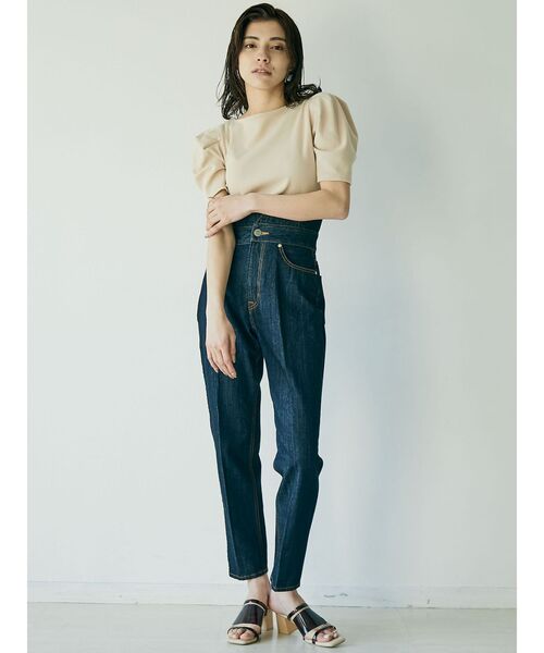 LAGUNAMOON（ラグナムーン）の「タックスリーブテレコトップス（Tシャツ/カットソー・レディース・ブラック/ベージュ/パープル・FREE）」の5枚目の写真