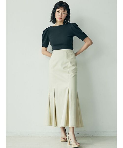 LAGUNAMOON（ラグナムーン）の「タックスリーブテレコトップス（Tシャツ/カットソー・レディース・ブラック/ベージュ/パープル・FREE）」の11枚目の写真