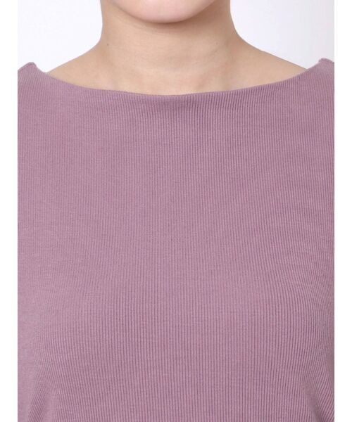 LAGUNAMOON（ラグナムーン）の「タックスリーブテレコトップス（Tシャツ/カットソー・レディース・ブラック/ベージュ/パープル・FREE）」の18枚目の写真