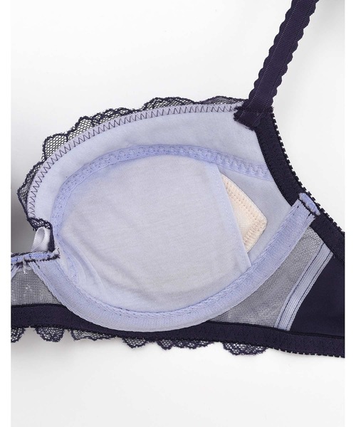 AMPHI（アンフィ）の「【ブラ＆ショーツ セット】大花モチーフ×レース B-Dcup（ブラ&ショーツ・レディース・ライトグレー/ライトピンク/ダークブルー/ブラウン/アイボリー/ナチュラル/ライトオリーブ/ホワイト・B65/B70/C70/D70/B75/C65/C75/D65/D75）」の11枚目の写真
