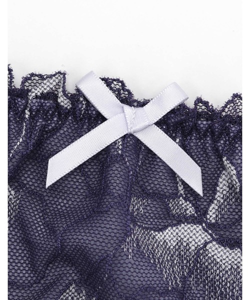 AMPHI（アンフィ）の「【ブラ＆ショーツ セット】大花モチーフ×レース B-Dcup（ブラ&ショーツ・レディース・ライトグレー/ライトピンク/ダークブルー/ブラウン/アイボリー/ナチュラル/ライトオリーブ/ホワイト・B65/B70/C70/D70/B75/C65/C75/D65/D75）」の14枚目の写真