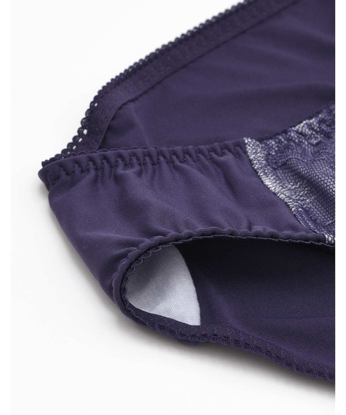 AMPHI（アンフィ）の「【ブラ＆ショーツ セット】大花モチーフ×レース B-Dcup（ブラ&ショーツ・レディース・ライトグレー/ライトピンク/ダークブルー/ブラウン/アイボリー/ナチュラル/ライトオリーブ/ホワイト・B65/B70/C70/D70/B75/C65/C75/D65/D75）」の13枚目の写真