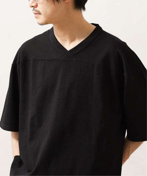 417 EDIFICE（フォーワンセブンエディフィス）の「ワイドフットボールTEE（Tシャツ/カットソー・メンズ・ブラック/ブラウン/アイボリー・LARGE/MEDIUM）」の3枚目の写真