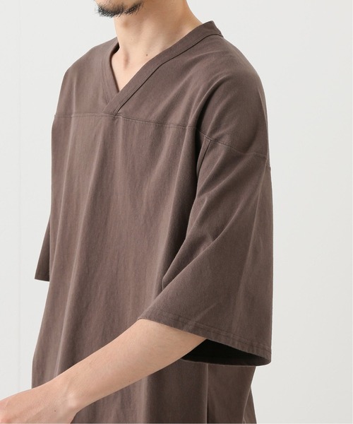 417 EDIFICE（フォーワンセブンエディフィス）の「ワイドフットボールTEE（Tシャツ/カットソー・メンズ・ブラック/ブラウン/アイボリー・LARGE/MEDIUM）」の8枚目の写真