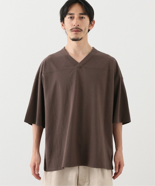 417 EDIFICE（フォーワンセブンエディフィス）の「ワイドフットボールTEE（Tシャツ/カットソー・メンズ・ブラック/ブラウン/アイボリー・LARGE/MEDIUM）」の5枚目の写真