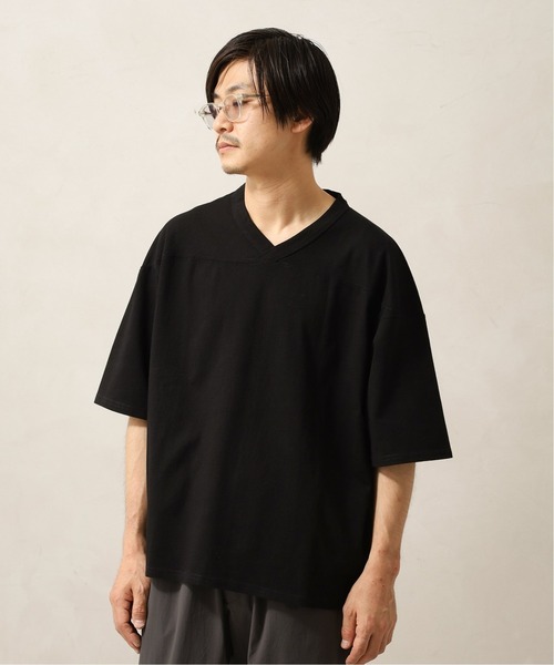 417 EDIFICE（フォーワンセブンエディフィス）の「ワイドフットボールTEE（Tシャツ/カットソー・メンズ・ブラック/ブラウン/アイボリー・LARGE/MEDIUM）」の19枚目の写真