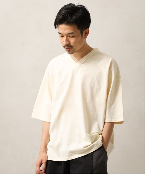 417 EDIFICE（フォーワンセブンエディフィス）の「ワイドフットボールTEE（Tシャツ/カットソー・メンズ・ブラック/ブラウン/アイボリー・LARGE/MEDIUM）」の17枚目の写真