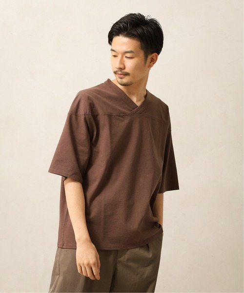 417 EDIFICE（フォーワンセブンエディフィス）の「ワイドフットボールTEE（Tシャツ/カットソー・メンズ・ブラック/ブラウン/アイボリー・LARGE/MEDIUM）」の21枚目の写真