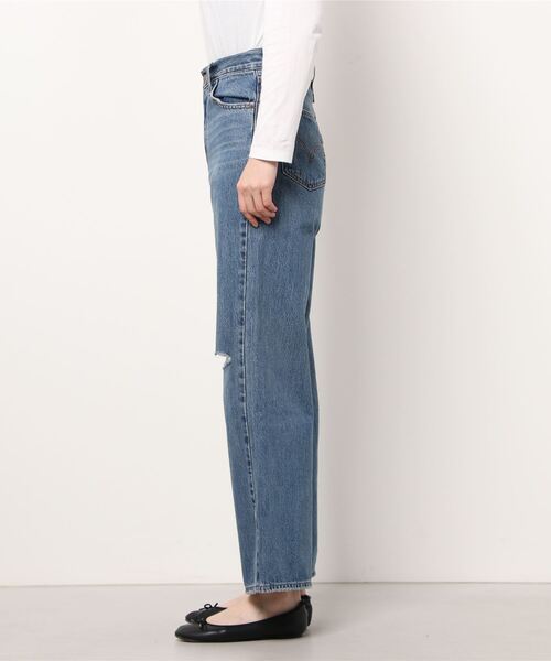 Levi's（リーバイス）の「HIGH WAISTED STRAIGHT QUITECHURLI（デニムパンツ・レディース・インディゴブルー・23inch/24inch/25inch/26inch/27inch/28inch/29inch/30inch）」の2枚目の写真