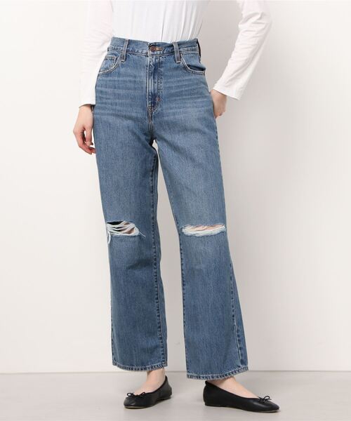 Levi's（リーバイス）の「HIGH WAISTED STRAIGHT QUITECHURLI（デニムパンツ・レディース・インディゴブルー・23inch/24inch/25inch/26inch/27inch/28inch/29inch/30inch）」の7枚目の写真