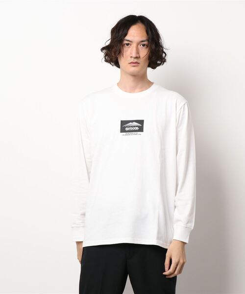 OUTDOOR PRODUCTS APPAREL(アウトドアプロダクツアパレル)の「USAコットンヘビーウェイトビッグシルエット ロゴプリントロンT(Tシャツ/カットソー・メンズ・ホワイト/ブラック/カーキ/ダークベージュ・MEDIUM/LARGE/X-LARGE)」の1枚目の写真