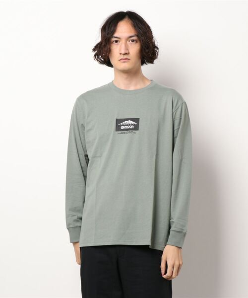 OUTDOOR PRODUCTS APPAREL(アウトドアプロダクツアパレル)の「USAコットンヘビーウェイトビッグシルエット ロゴプリントロンT(Tシャツ/カットソー・メンズ・ホワイト/ブラック/カーキ/ダークベージュ・MEDIUM/LARGE/X-LARGE)」の4枚目の写真