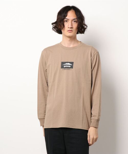 OUTDOOR PRODUCTS APPAREL(アウトドアプロダクツアパレル)の「USAコットンヘビーウェイトビッグシルエット ロゴプリントロンT(Tシャツ/カットソー・メンズ・ホワイト/ブラック/カーキ/ダークベージュ・MEDIUM/LARGE/X-LARGE)」の3枚目の写真