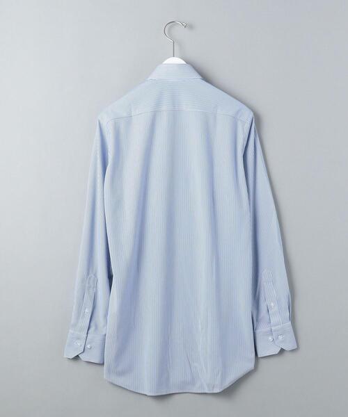 WORK TRIP OUTFITS GREEN LABEL RELAXING(ワークトリップアウトフィッツグリーンレーベル リラクシング)の「<WORK TRIP OUTFITS GREEN LABEL RELAXING> トリコット ストライプ スナップダウンカラー スリム シャツ(シャツ/ブラウス・メンズ・ライトグレー/コバルトブルー・MEDIUM/SMALL/LARGE/X-LARGE)」の11枚目の写真