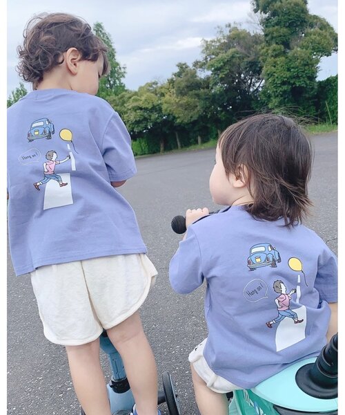 SHOO・LA・RUE（シューラルー）の「◆【つながる/90-140cm】横断歩道キッズTシャツ（Tシャツ/カットソー・キッズ・ピンク系/ブルー・09/10/11/12/13/14）」の3枚目の写真
