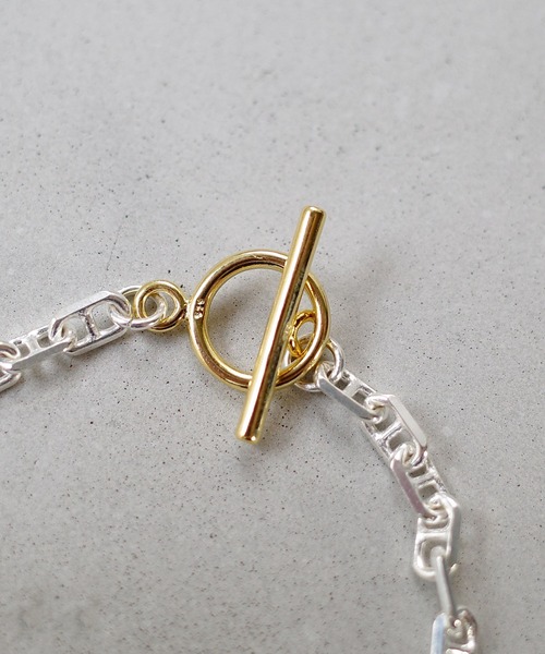 ISOLATION（アイソレーション）の「【ISOLATION / アイソレーション】Silver925　Anchor Chain　Bracelet/ アンカーチェーンブレスレット（ブレスレット・レディース・シルバー/シルバー×ゴールド・19cm/16.5cm）」の9枚目の写真