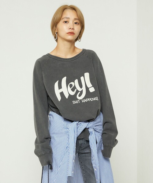 FREAK'S STORE（フリークスストア）の「MIXTA × FREAK'S STORE/ミクスタ 別注Hey/別注スウェット（スウェット・レディース・ブラック・32）」の9枚目の写真