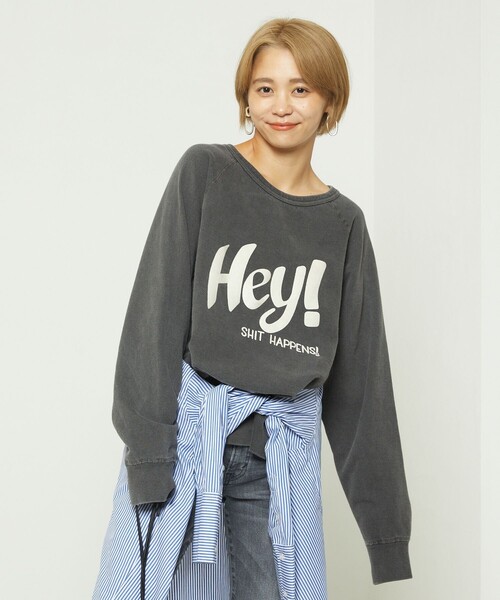 FREAK'S STORE（フリークスストア）の「MIXTA × FREAK'S STORE/ミクスタ 別注Hey/別注スウェット（スウェット・レディース・ブラック・32）」の6枚目の写真