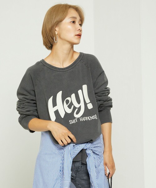 FREAK'S STORE（フリークスストア）の「MIXTA × FREAK'S STORE/ミクスタ 別注Hey/別注スウェット（スウェット・レディース・ブラック・32）」の7枚目の写真