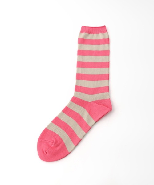 JOURNAL STANDARD LUXE（ジャーナルスタンダード　ラックス）の「BORDER SOCKS (LIGHT)（ソックス/靴下・レディース・チャコールグレー/ライトグレー/イエロー/バーガンディー・FREE）」の4枚目の写真