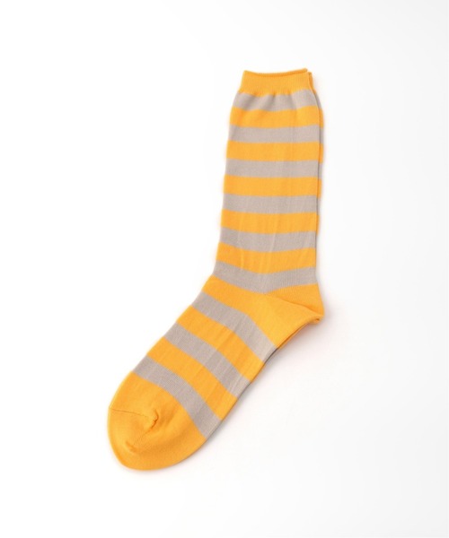 JOURNAL STANDARD LUXE（ジャーナルスタンダード　ラックス）の「BORDER SOCKS (LIGHT)（ソックス/靴下・レディース・チャコールグレー/ライトグレー/イエロー/バーガンディー・FREE）」の3枚目の写真