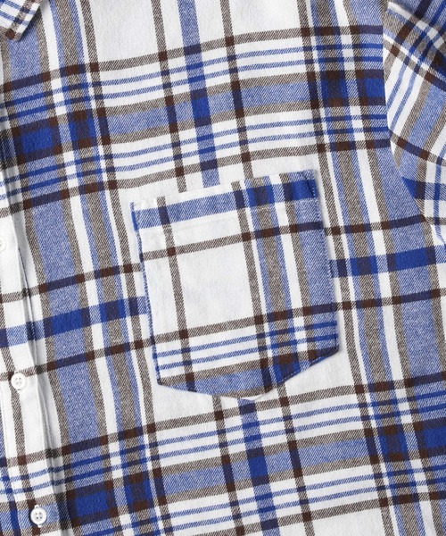 HONEYSUCKLE ROSE（ハニーサックルローズ）の「【HONEYSUCKLE ROSE】ネルチェックシャツ（シャツ/ブラウス・レディース・イエロー/ネイビー/グレー/ホワイト×イエロー/ワイン/ホワイト×ブルー・L/M）」の19枚目の写真