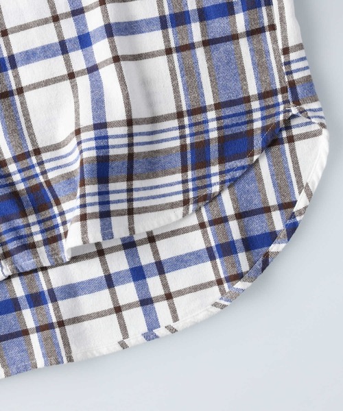 HONEYSUCKLE ROSE（ハニーサックルローズ）の「【HONEYSUCKLE ROSE】ネルチェックシャツ（シャツ/ブラウス・レディース・イエロー/ネイビー/グレー/ホワイト×イエロー/ワイン/ホワイト×ブルー・L/M）」の20枚目の写真