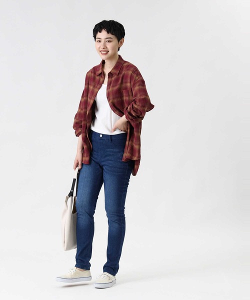 HONEYSUCKLE ROSE（ハニーサックルローズ）の「【HONEYSUCKLE ROSE】ネルチェックシャツ（シャツ/ブラウス・レディース・イエロー/ネイビー/グレー/ホワイト×イエロー/ワイン/ホワイト×ブルー・L/M）」の14枚目の写真