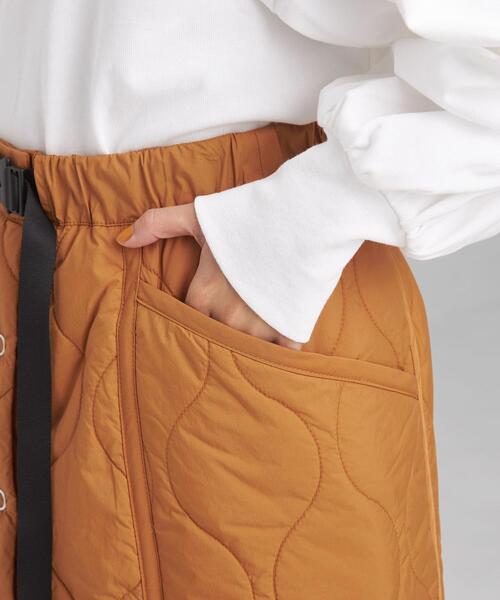 OUTERSUNSET（アウターサンセット）の「【別注】＜OUTERSUNSET life × WILD THINGS × green label relaxing ＞キルト スカート（スカート・レディース・オリーブ/オレンジ・FREE）」の7枚目の写真