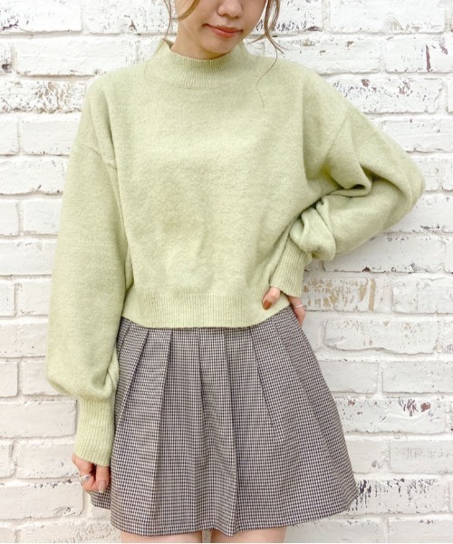 OLIVE des OLIVE(オリーブデオリーブ)の「ハイネックマシュマロニット(ニット/セーター・レディース・ミント/サックスブルー/ベージュ/ライトグレー/ラベンダー/オフホワイト/ピンク・FREE)」の5枚目の写真