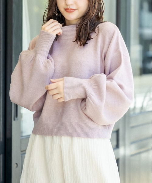 OLIVE des OLIVE(オリーブデオリーブ)の「ハイネックマシュマロニット(ニット/セーター・レディース・ミント/サックスブルー/ベージュ/ライトグレー/ラベンダー/オフホワイト/ピンク・FREE)」の11枚目の写真