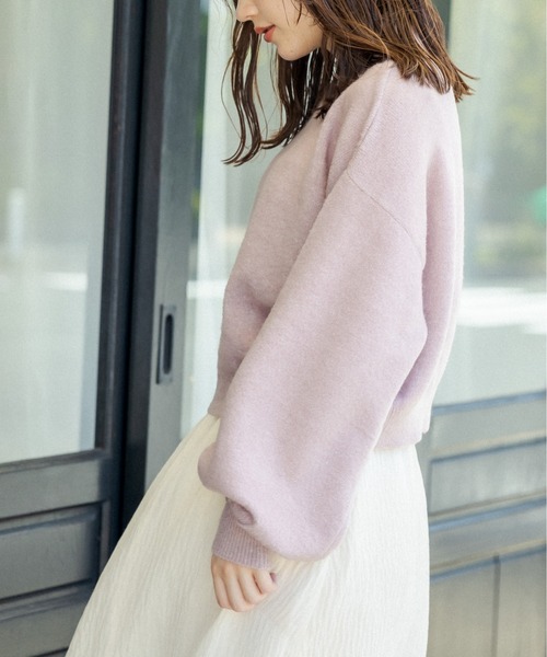 OLIVE des OLIVE(オリーブデオリーブ)の「ハイネックマシュマロニット(ニット/セーター・レディース・ミント/サックスブルー/ベージュ/ライトグレー/ラベンダー/オフホワイト/ピンク・FREE)」の12枚目の写真