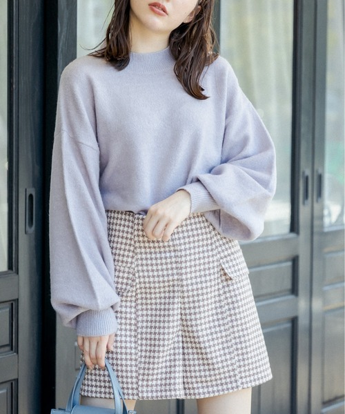 OLIVE des OLIVE(オリーブデオリーブ)の「ハイネックマシュマロニット(ニット/セーター・レディース・ミント/サックスブルー/ベージュ/ライトグレー/ラベンダー/オフホワイト/ピンク・FREE)」の14枚目の写真