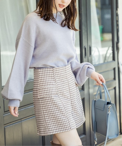 OLIVE des OLIVE(オリーブデオリーブ)の「ハイネックマシュマロニット(ニット/セーター・レディース・ミント/サックスブルー/ベージュ/ライトグレー/ラベンダー/オフホワイト/ピンク・FREE)」の15枚目の写真