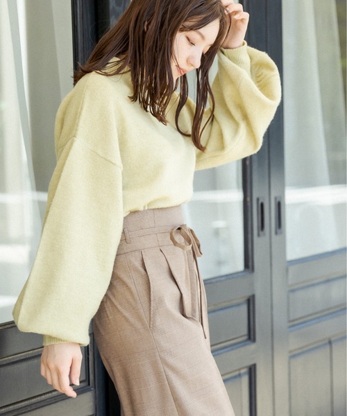 OLIVE des OLIVE(オリーブデオリーブ)の「ハイネックマシュマロニット(ニット/セーター・レディース・ミント/サックスブルー/ベージュ/ライトグレー/ラベンダー/オフホワイト/ピンク・FREE)」の17枚目の写真