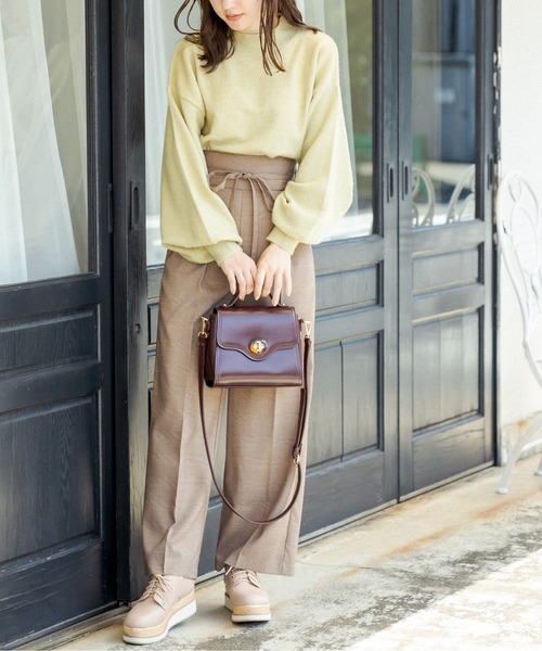 OLIVE des OLIVE(オリーブデオリーブ)の「ハイネックマシュマロニット(ニット/セーター・レディース・ミント/サックスブルー/ベージュ/ライトグレー/ラベンダー/オフホワイト/ピンク・FREE)」の18枚目の写真