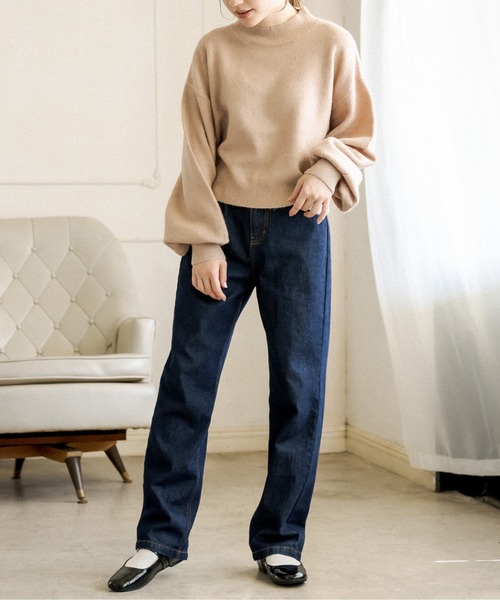 OLIVE des OLIVE(オリーブデオリーブ)の「ハイネックマシュマロニット(ニット/セーター・レディース・ミント/サックスブルー/ベージュ/ライトグレー/ラベンダー/オフホワイト/ピンク・FREE)」の22枚目の写真