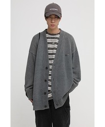 【MASONPRINCE】Oversized one-point logo cotton cardigan MY2028
