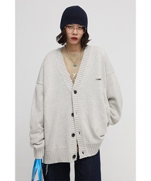【MASONPRINCE】Oversized one-point logo cotton cardigan MY2028